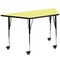 Emma and Oliver Mobile 29x57 Trapezoid Laminate Adjustable Activity Table